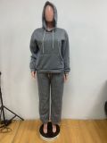 Long Sleeve Sweatshirt Hooded Two Piece Pants Set MK-3208