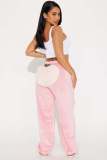 Sport Elastic Waist Loose Velour Pants MUE-8077