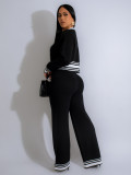 Stripe Cardigan Knits Casual Three Piece Pants Set ZSD-0336