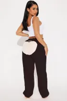 Sport Elastic Waist Loose Velour Pants MUE-8077