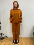 Long Sleeve Sweatshirt Hooded Two Piece Pants Set MK-3208