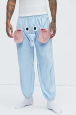 Sport Elephant Loose Velour Pants MUE-0238