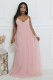 Solid Color Backless Sling Loose Maxi Dress XHXF-433