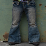 Men's Fashion Vintage High Waist Flare Jean GDMY-2009