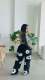Kapok Print Loose Straight Pant GCNF-0220