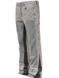 Men's Appliqued Denim Stacked Flare Jean  GDMY-MGD661
