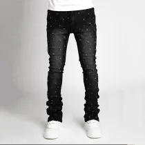 Men's Pearl Denim Stacking Straight Jeans GDMY-3038