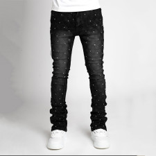 Men's Pearl Denim Stacking Straight Jeans GDMY-3038