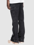 Men's Appliqued Denim Stacked Flare Jean  GDMY-MGD661