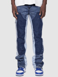 Men's Appliqued Denim Stacked Flare Jean  GDMY-MGD661