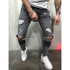 Men's Plus Size Fashion Holes Pencil Jeans GDMY-11098