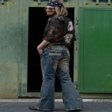 Men's Fashion Vintage High Waist Flare Jean GDMY-2009