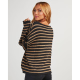 Stripe Knits Bat Sleeve Loose Tops ASL-6756