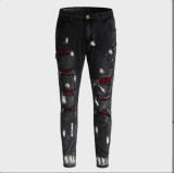 Men's Slim Washed Holes Pencil Jeans GDMY-1993