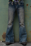 Men's Fashion Vintage High Waist Flare Jean GDMY-2009