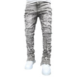 Men's Fashion Straight Brushed Jeans GDMY-CK3001