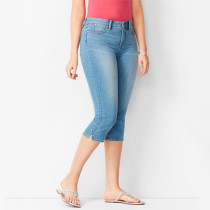 Plus Size Fashion Washed Slim 7-point Jeans GDMY-kv0197