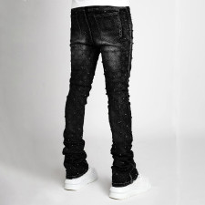 Men's Pearl Denim Stacking Straight Jeans GDMY-3038