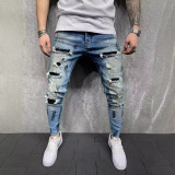 Men's Slim Washed Holes Pencil Jeans GDMY-1993