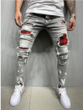 Men's Slim Washed Holes Pencil Jeans GDMY-1993