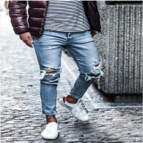 Men's Fashion Denim Holes Tight Jeans GDMY-1903