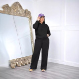 Long Sleeve Sweatshirt Hooded Two Piece Pants Set MK-3208