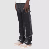 Men's Appliqued Denim Stacked Flare Jean  GDMY-MGD661