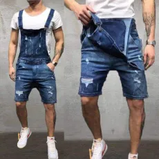 Men's Holes Washed Denim Back Shorts GDMY-919