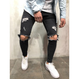 Men's Plus Size Fashion Holes Pencil Jeans GDMY-11098