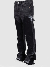 Men's Appliqued Denim Stacked Flare Jean  GDMY-MGD661