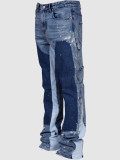 Men's Appliqued Denim Stacked Flare Jean  GDMY-MGD661