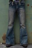 Men's Fashion Vintage High Waist Flare Jean GDMY-2009