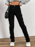 Rubbed Side Stacked Straight Jean GDMY-CK3018