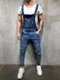 Men's Holes Denim Slim Back Pants Jumpsuit GDMY-828