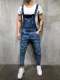 Men's Holes Denim Slim Back Pants Jumpsuit GDMY-828