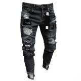 Men's Fashion Patch Holes Slim Jean GDMY-LF807