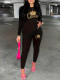 Crown Print Long Sleeve Long Pants 2 Piece Set WSYF-CT00060 