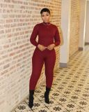 Long Sleeve Knits Slim Two Piece Pants Set TK-TK6341