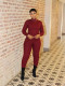 Long Sleeve Knits Slim Two Piece Pants Set TK-TK6341