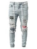 Men's Casual Washed Slim Pencil Jeans GDMY-1991
