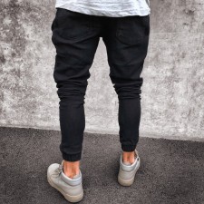 Men's Plus Size Solid Color Tight Jeans GDMY-1011