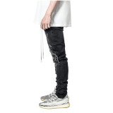 Men's Washed Holes Slim Denim Jeans GDMY-2013