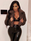 Loose Cardigan Short Jacket Fleece Coat SH-S391021 