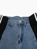 Fashion Patchwork Stripe Straight Jeans SH-S391244 
