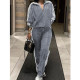 Plus Size Sequin Casual Patchwork Two Piece Pants Set QYXZ-GT9146