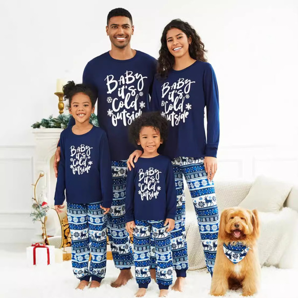 Christmas Printed Pajamas Family Home Parent-Child Set GSGS-0689