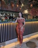 Sleeveless Off Shoulder Print Jumpsuit GYZY-8926