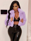 Loose Cardigan Short Jacket Fleece Coat SH-S391021 