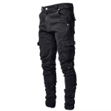 Men's Fashion Multi-pockets Pencil Jeans GDMY-MGD8