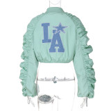 Stylish Letter Print Coat BLG-C4716984A 